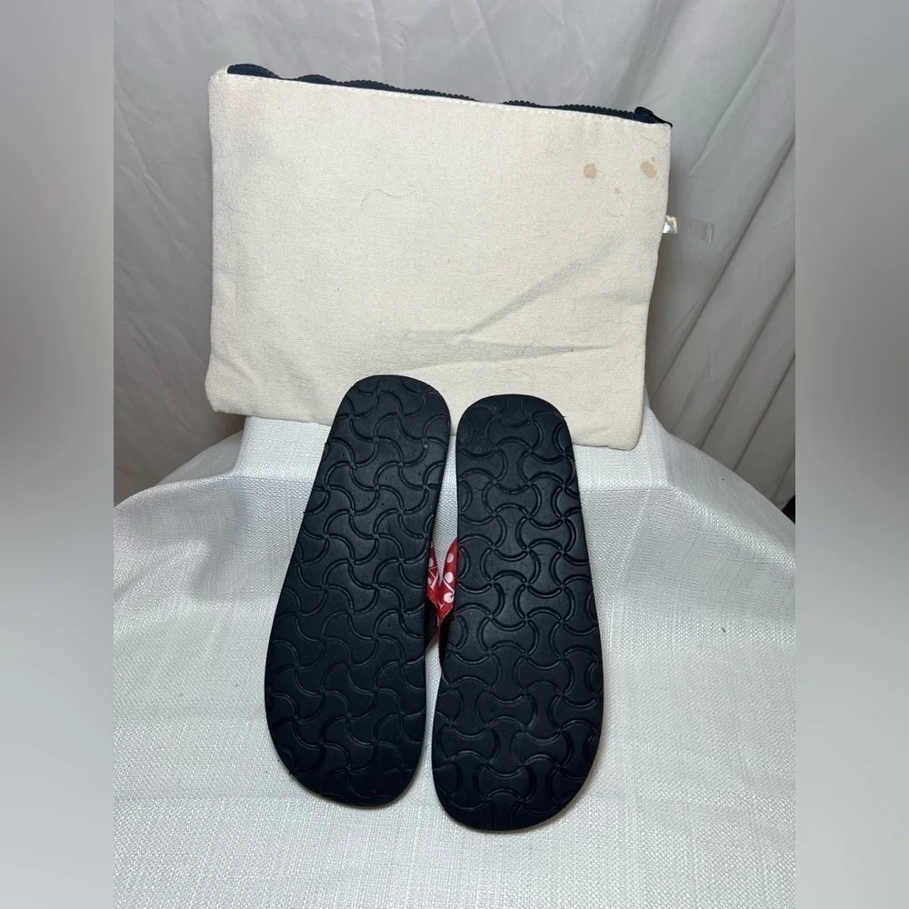 Alpha Omicron Pi Flip Flops with “Big” Zipper Pouch